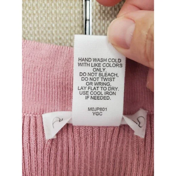 Planet Gold Juniors Ribbed Knit Lace up Long Sleeve Top Size XL - Picture 4 of 5